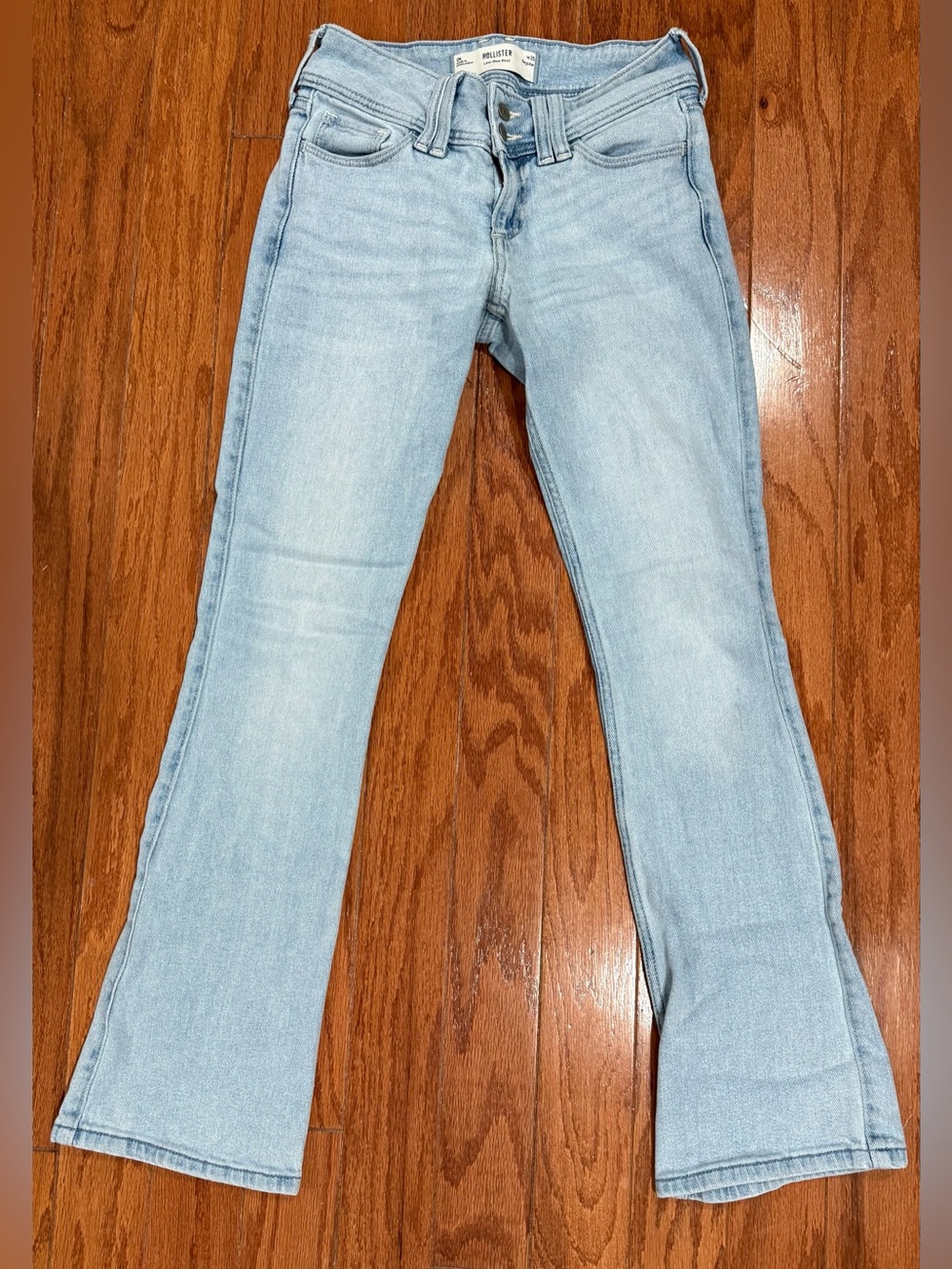 Hollister Light Wash Boot Cut Jeans - Pale Blue